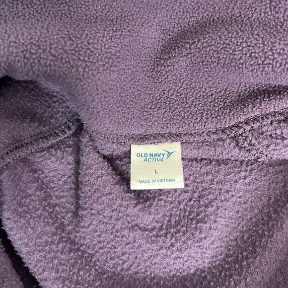 Old Navy Active Purple Full Zip Pocketed‎ Hoodie - SZ: Large - Picture 6 of 7
